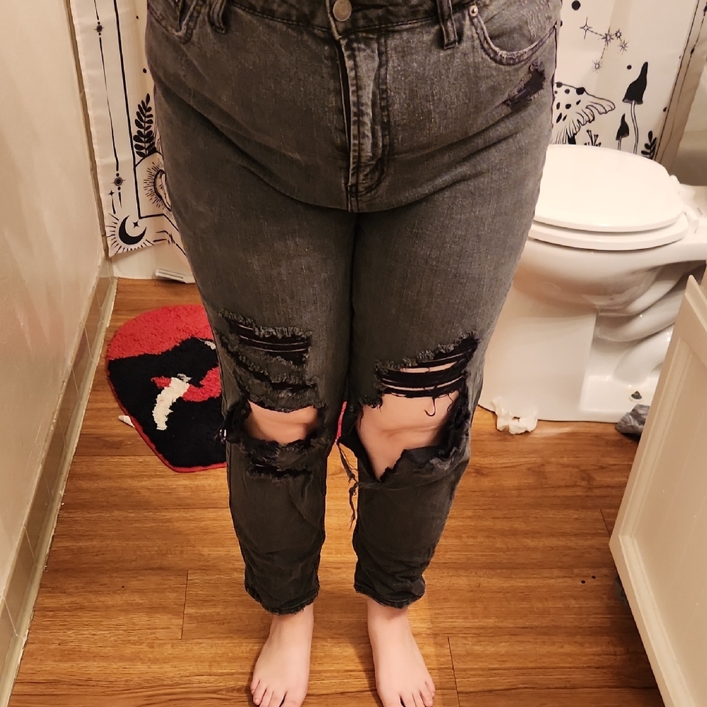 Wild Fable Black Distressed Boyfriend Jeans
